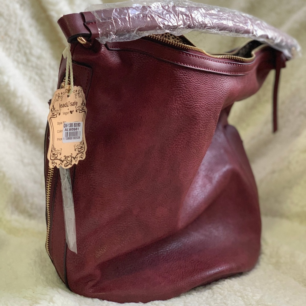 Alyssa Burgundy Boho Bag NEW